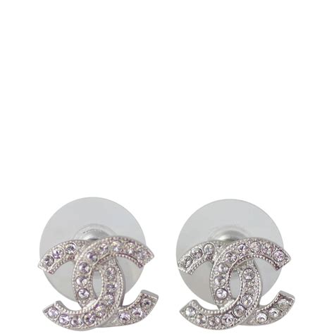 pink chanel earrings studs|Chanel cc earrings price list.